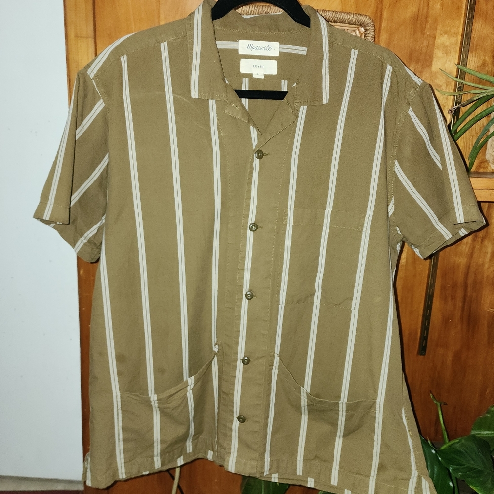 Madewell Mens Large Button Up Top w/ Pockets